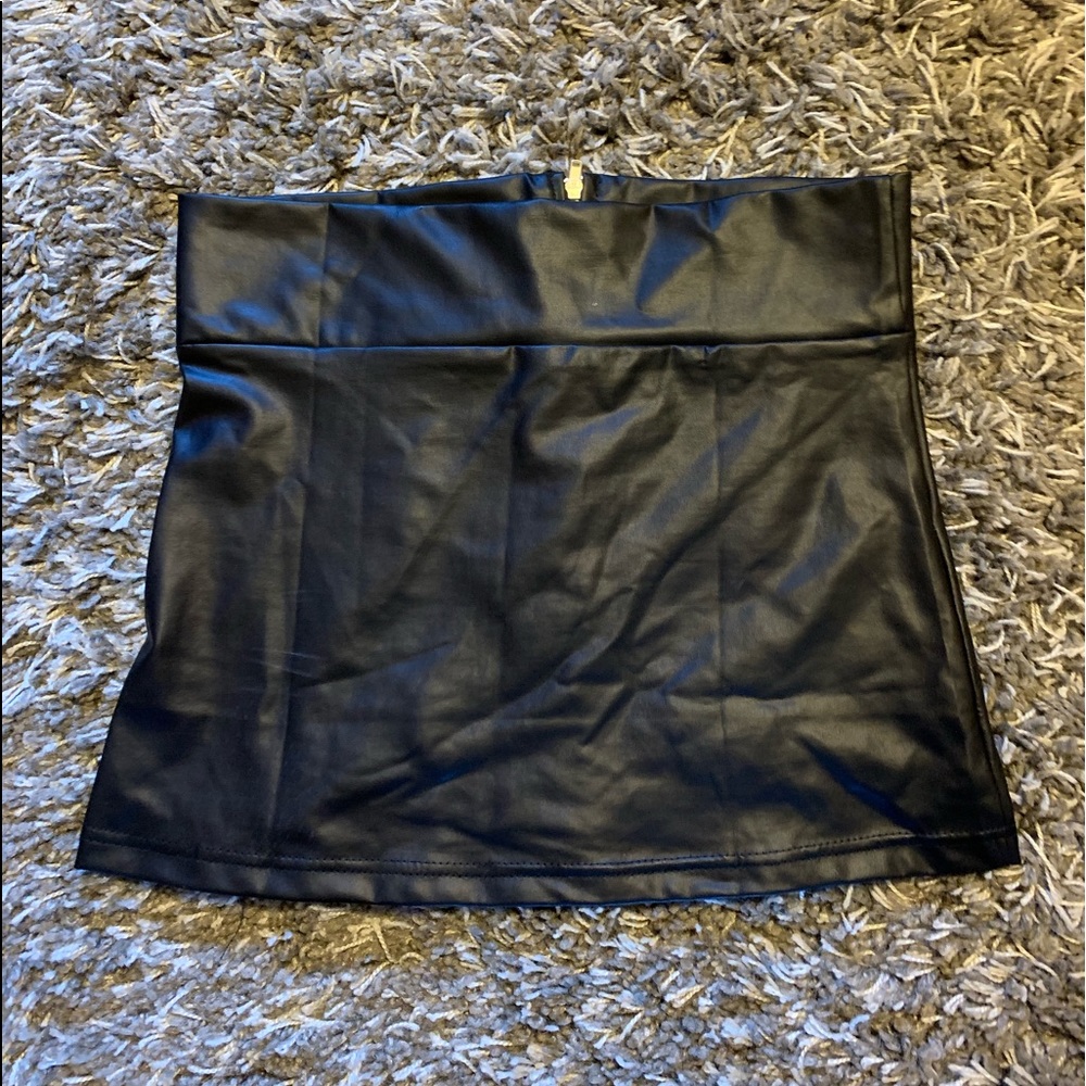 Pleather Mini Skirt